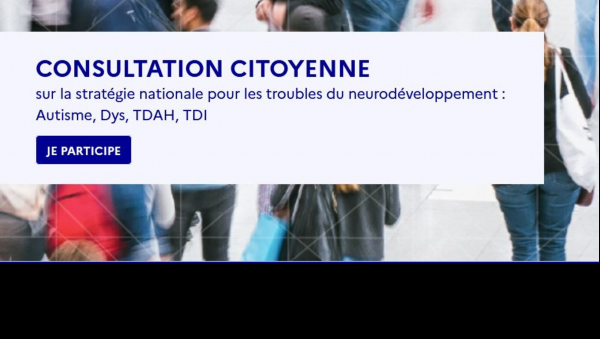 Affiche de consultation citoyenne sur l'autisme